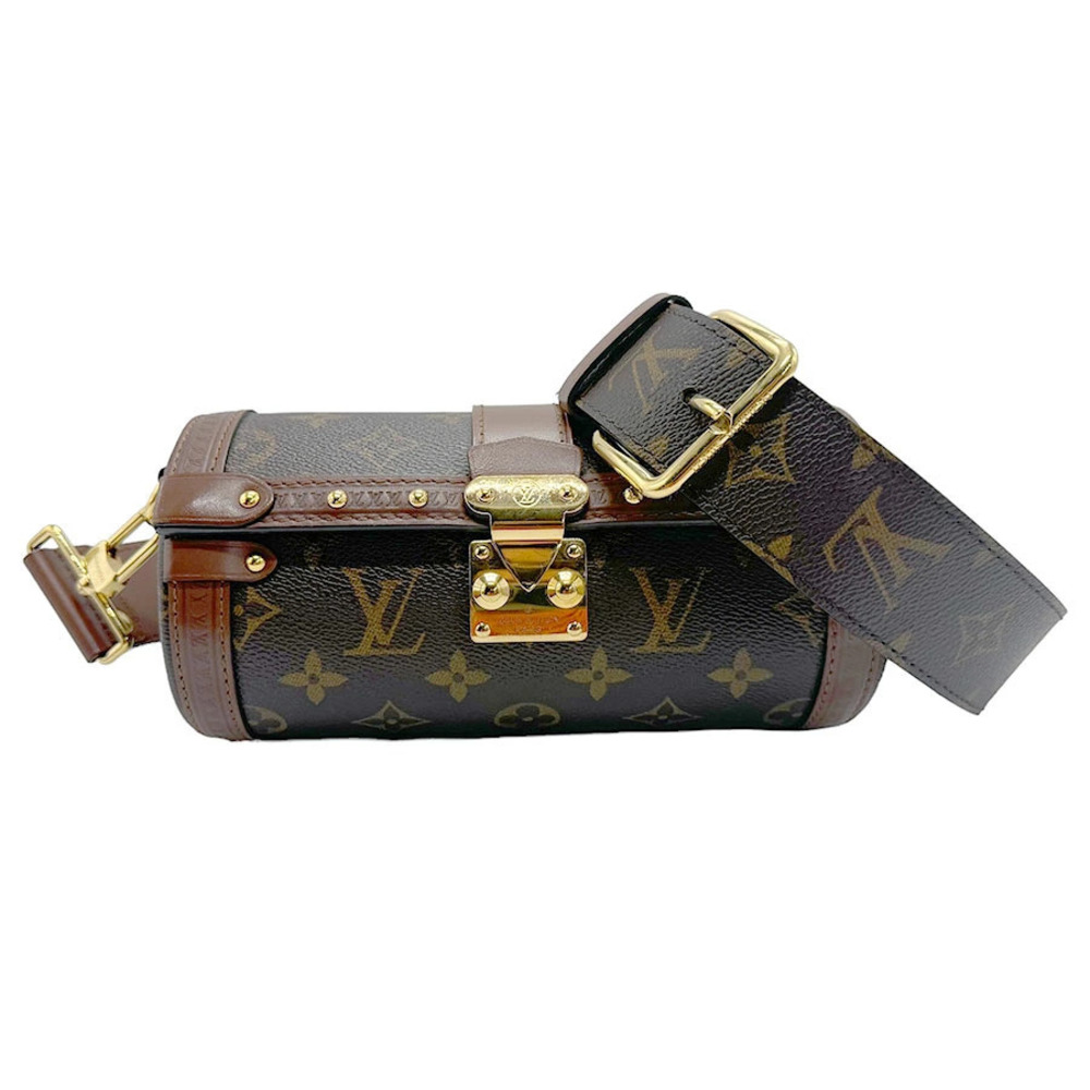 Louis Vuitton Shoulder Bag Monogram Papillon Trunk Canvas Brown